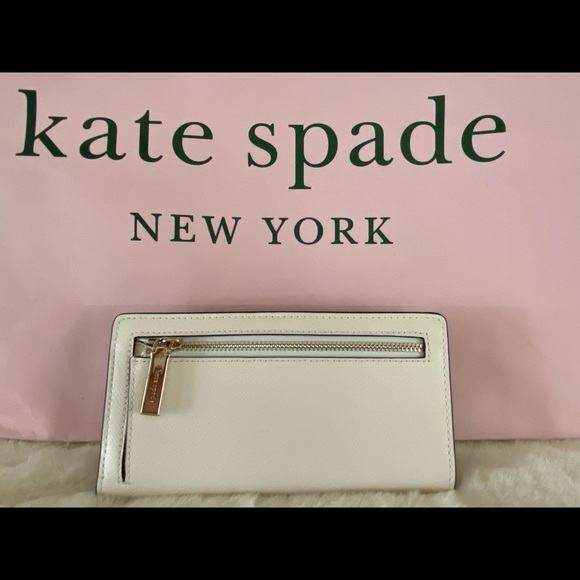 NWT! Kate Spade Staci Saffiano Leather Large Slim Bifold - Picture 2 of 3